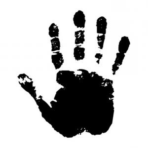 300x300 Stop Hand Vector Icon On Transparent Handandbeak