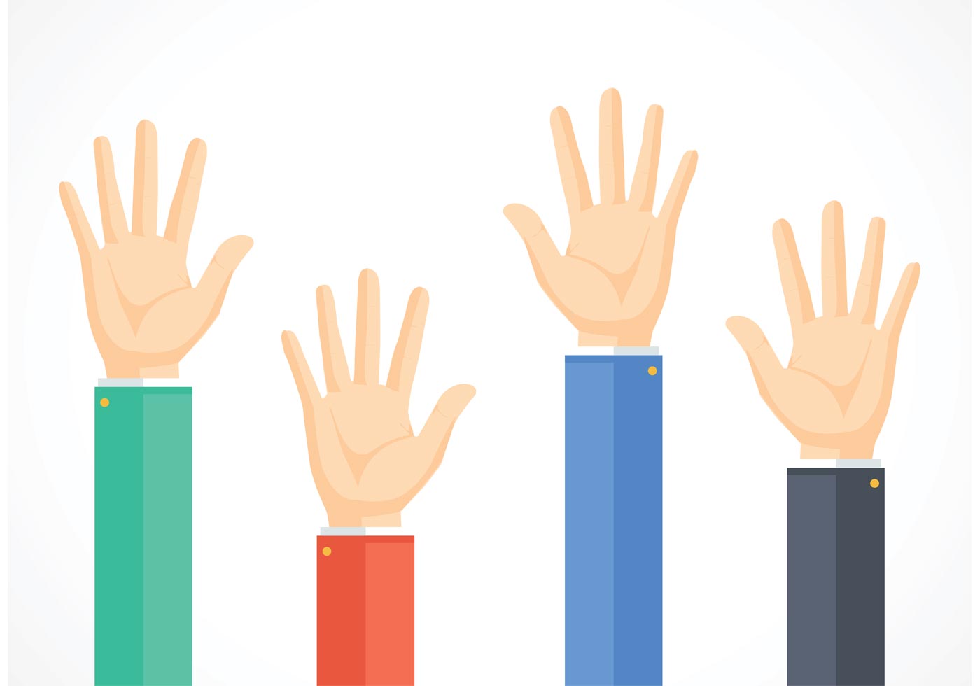 Hands Up Free Vector Art 1400x980 Hands Up Free Vector Art