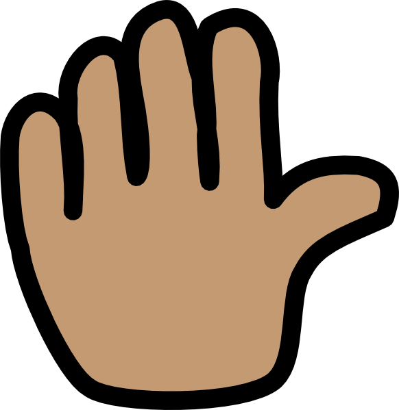 582x599 Hand Wave Clip Art