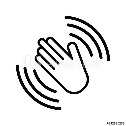 500x500 Hand Wave, Waving Hi Or Hello Gesture Flat Vector Icon For Apps