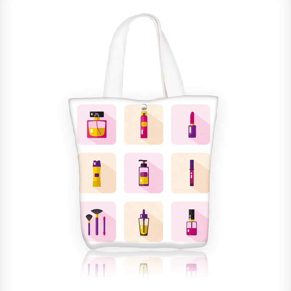 1000x1000 Canvas Tote Handbag Vector Flat Style Icons Beauty