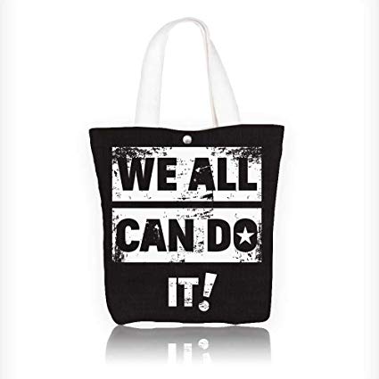 425x425 Canvas Tote Handbag Vector In The Form Of The Message