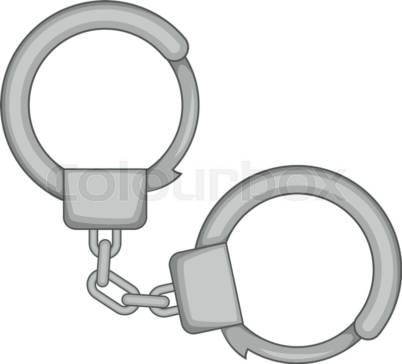800x724 Handcuffs Icon Cartoon Illustration Stock Vector Colourbox
