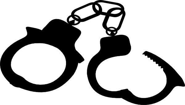 600x342 Black Handcuffs Clip Art