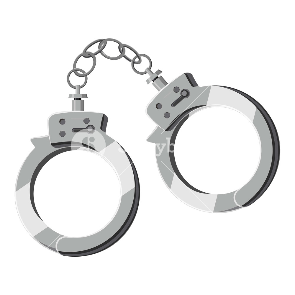 1000x1000 Handcuffs Icon Cartoon Illustration Of Handcuffs Vector Icon