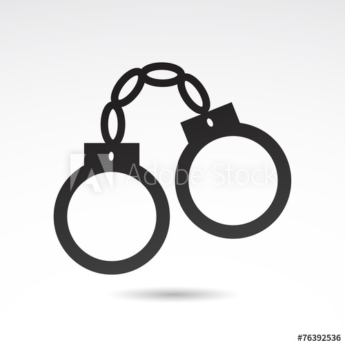 500x500 Handcuffs Vector Illustration