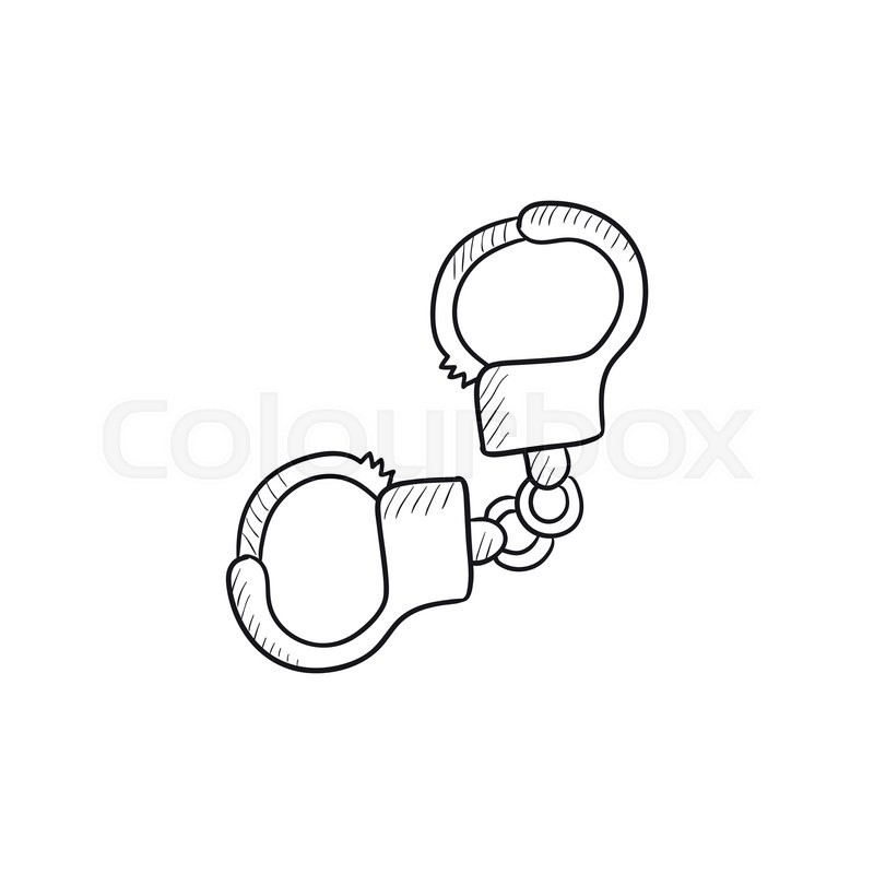 800x800 Handcuffs Vector Sketch Icon Isolated Stock Vector Colourbox