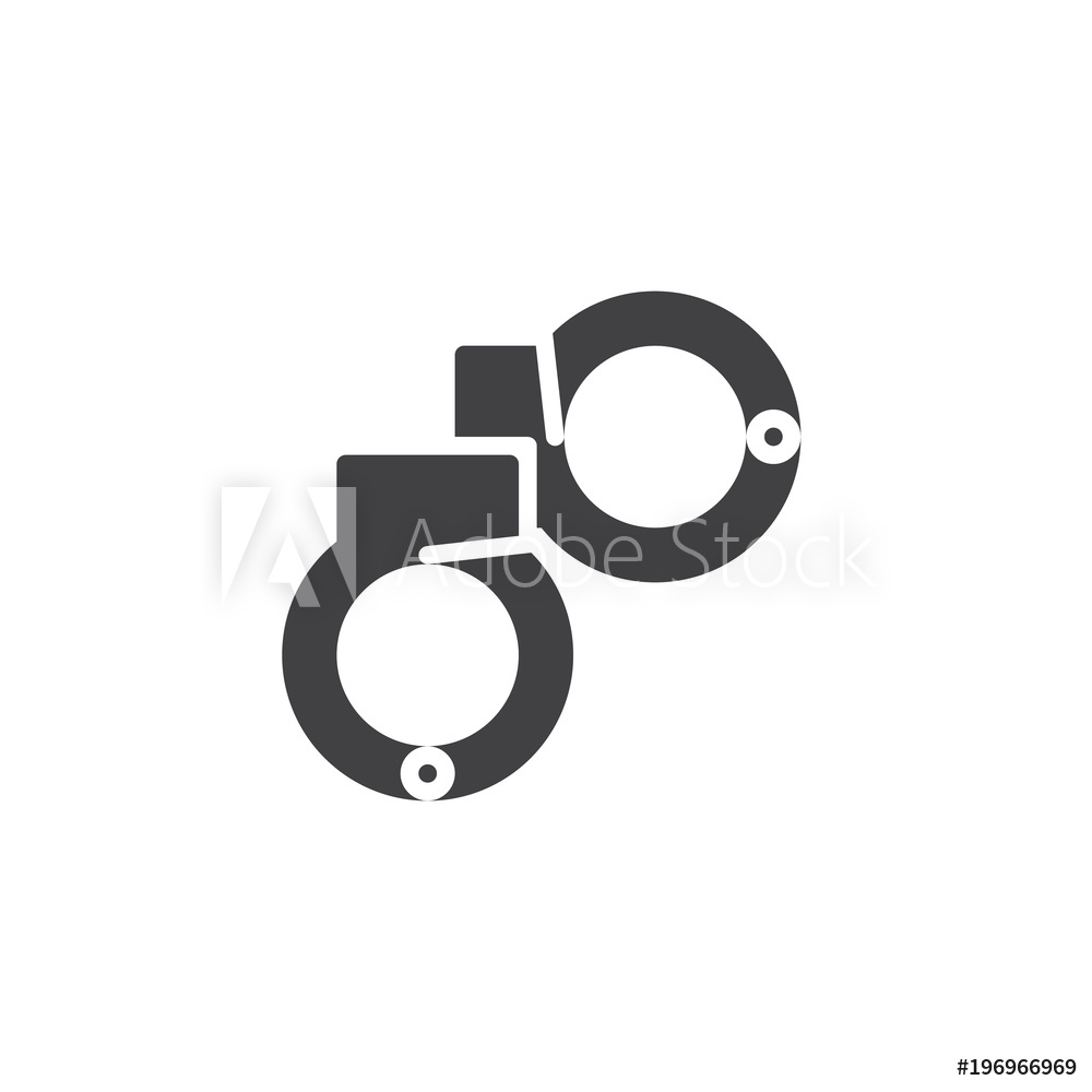 1000x1000 Photo Art Print Handcuffs Vector Icon Europosters