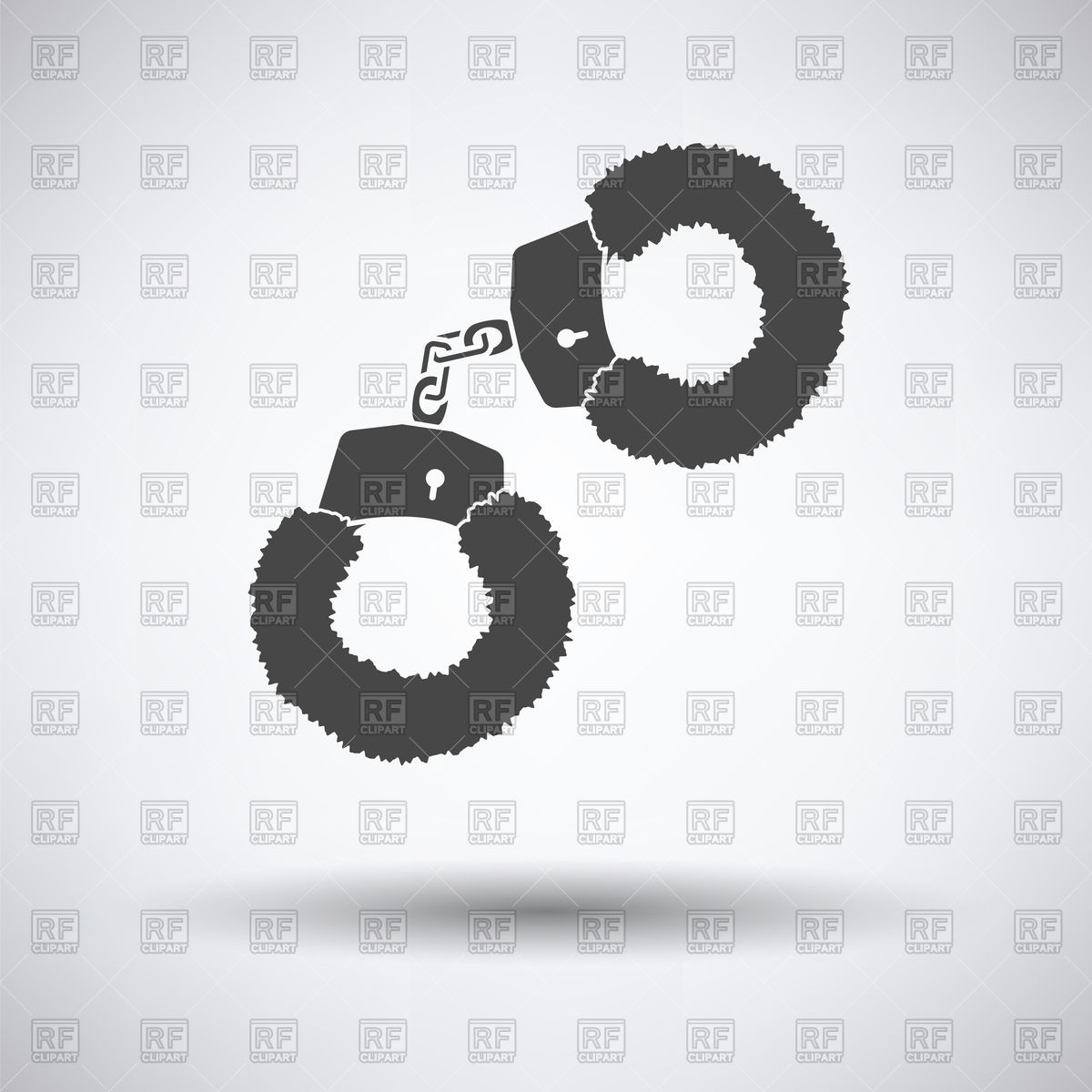 1200x1200 Sex Handcuffs With Fur On Gray Background Vector Image Of Objects