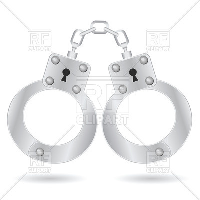 400x400 Steel Handcuffs Vector Image Of Objects