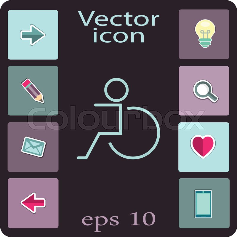 800x800 Disabled Person, Handicap Icon Stock Vector Colourbox