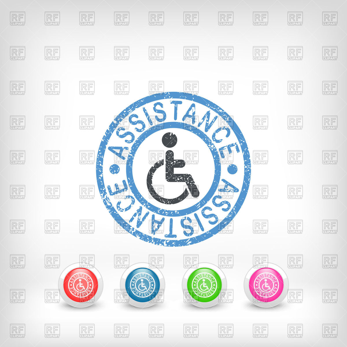 1200x1200 Handicap Assistance Stamp