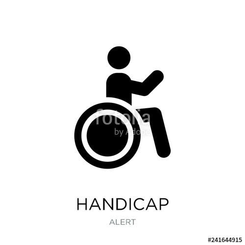 500x500 Handicap Icon Vector On White Background, Handicap Trendy Filled