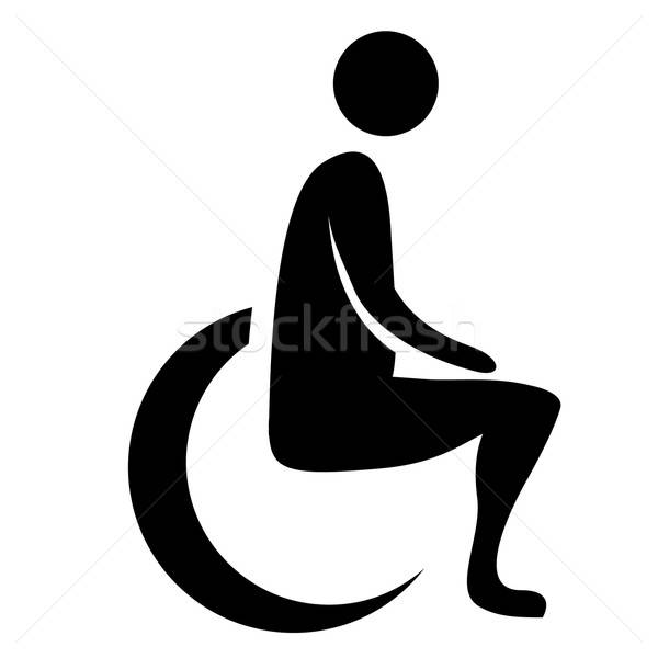 600x600 Wheelchair, Handicap Icon Vector Illustration Djdarkflower