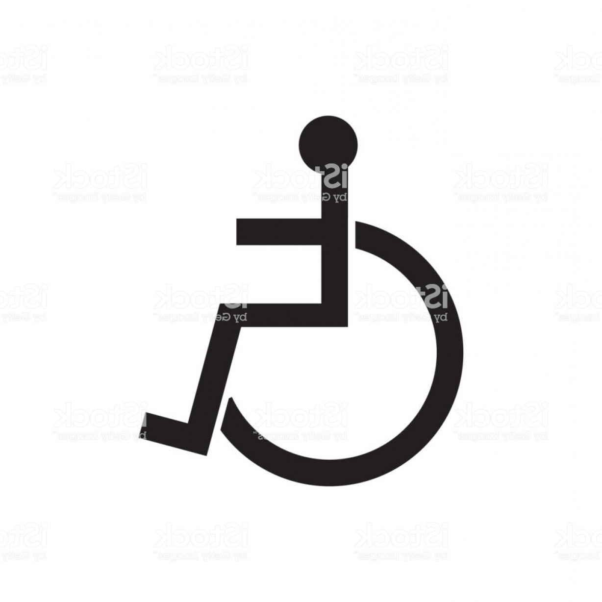 1228x1228 Disabled Sign Icon Vector Illustration Human On Wheelchair