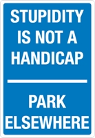 138x200 Stupidity Is Not A Handicap Logo Vector
