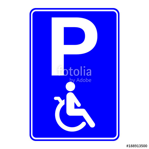 Handicap Parking Sign Vector At Collection Of