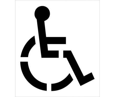 Parking Lot Stencil Handicap Symbol Vector H X W 450x379 Parking Lot Stencil Handicap Symbol Vector H X W