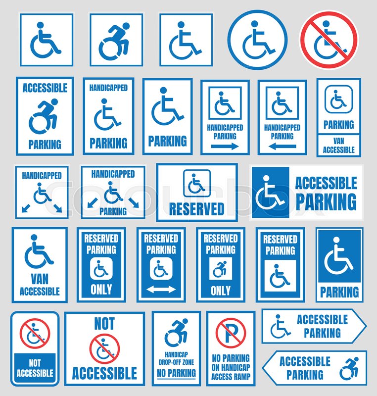 Accesible Parking Signs, Disabled Stock Vector Colourbox 762x800 Accesible Parking Signs, Disabled Stock Vector Colourbox