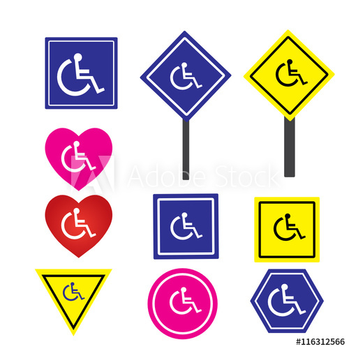Handicap Parking Or Wheelchair Parking Space Sign 500x500 Handicap Parking Or Wheelchair Parking Space Sign