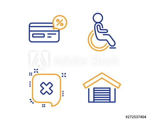 Disabled, Reject And Cashback Icons Simple Set Parking Garage 500x405 Disabled, Reject And Cashback Icons Simple Set Parking Garage