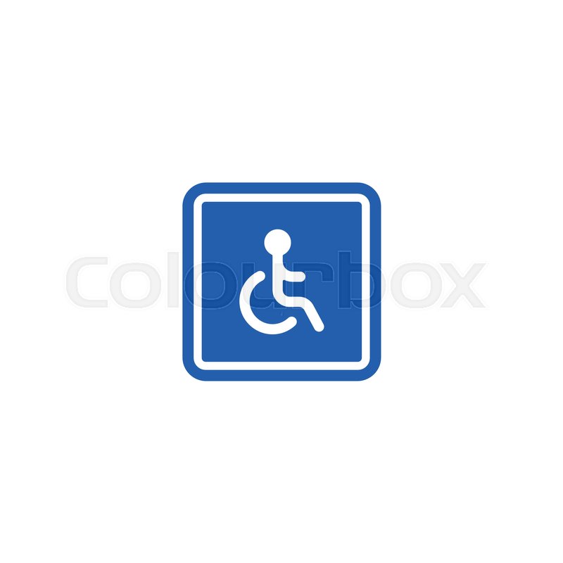 800x800 Only Disabled Person Parking Roadsign Stock Vector Colourbox