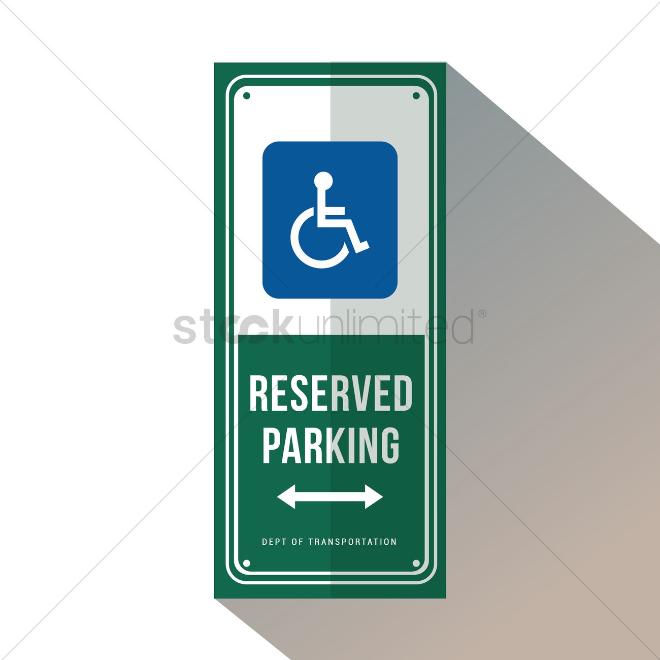 1300x1300 Reserved Parking For Handicapped Vector Image