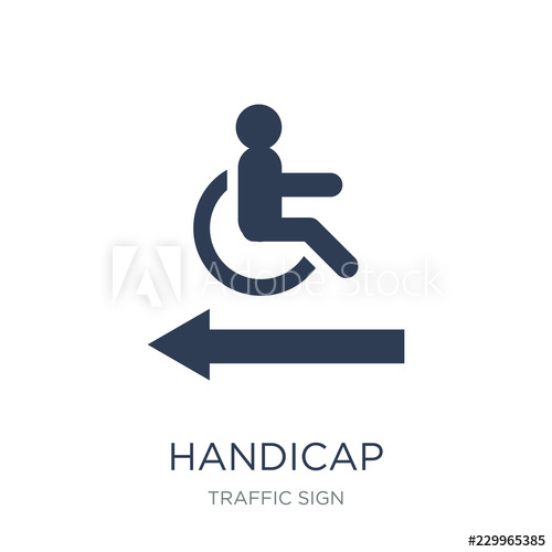 500x500 Handicap Sign Icon Trendy Flat Vector Handicap Sign Icon On White