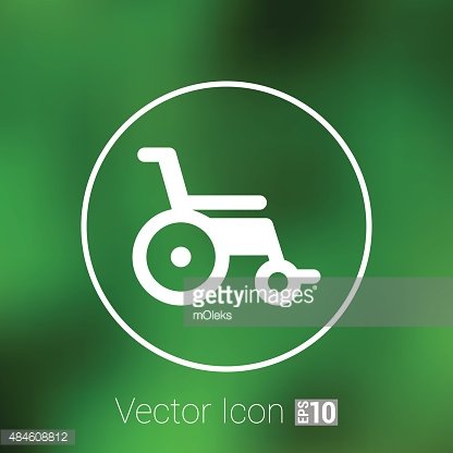 416x416 Disabled Icon Sign Vector Wheelchair Handicap Symbol Premium