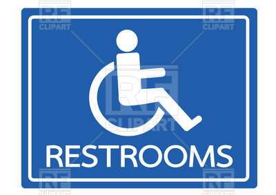 400x283 Restroom Sign For Wheelchair Or Handicap Vector Image Of Signs