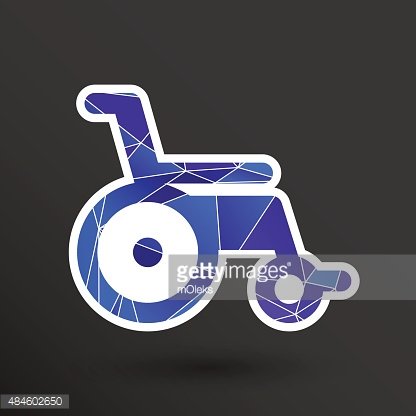 416x416 Disabled Icon Sign Vector Wheelchair Handicap Symbol Stock Vectors