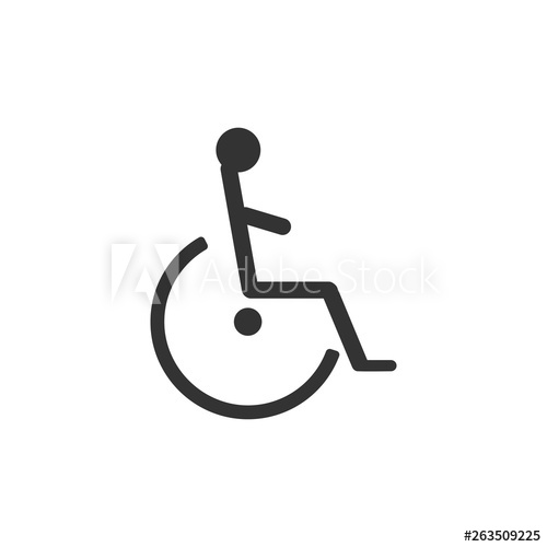 500x500 Disabled Handicap Icon Isolated Wheelchair Handicap Sign Flat