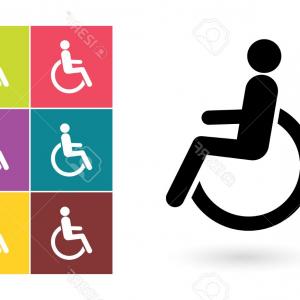 300x300 Photostock Vector Disabled Vector Icon Or Disabled Handicap Symbol