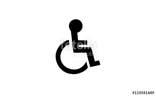 500x308 Vector Disable Handicap Symbol On White Background Stock Image