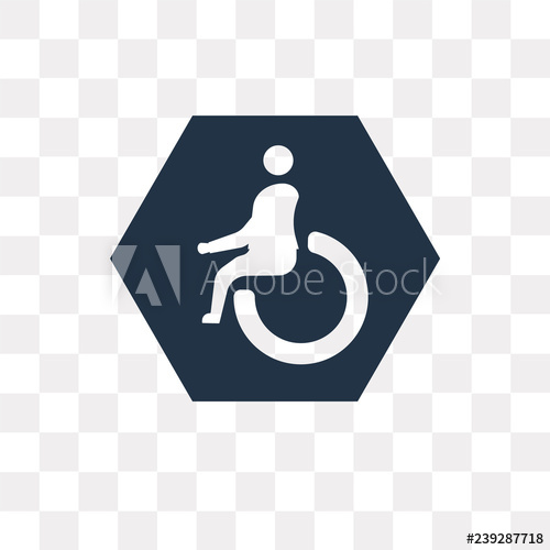 500x500 Handicap Vector Icon Isolated On Transparent Background, Handicap