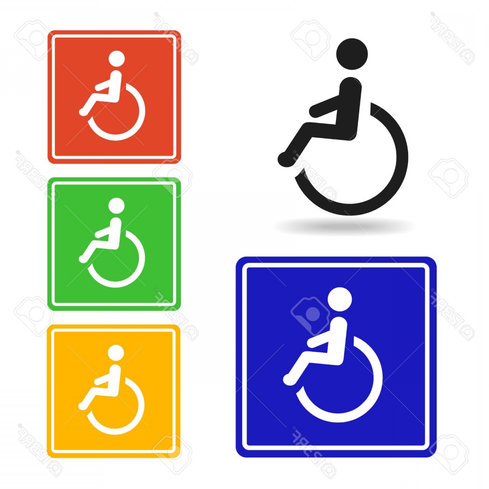 1560x1560 Photostock Vector Disabled Icon Vector Disabled Pictogram For Logo
