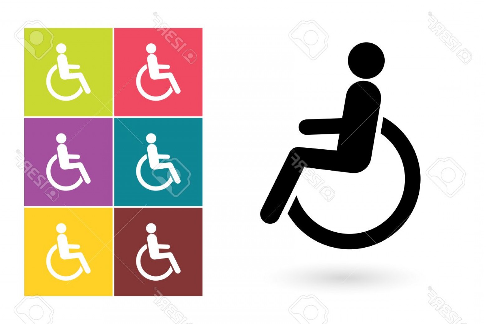 1560x1039 Photostock Vector Disabled Vector Icon Or Disabled Handicap Symbol