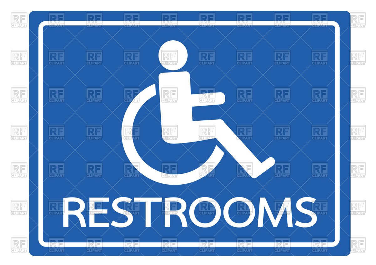 1200x848 Restroom Sign For Wheelchair Or Handicap Vector Image Of Signs