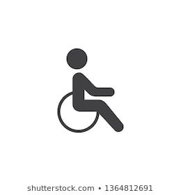 260x280 Disability, Handicap Vector Icon Filled Flat Sign For Mobile