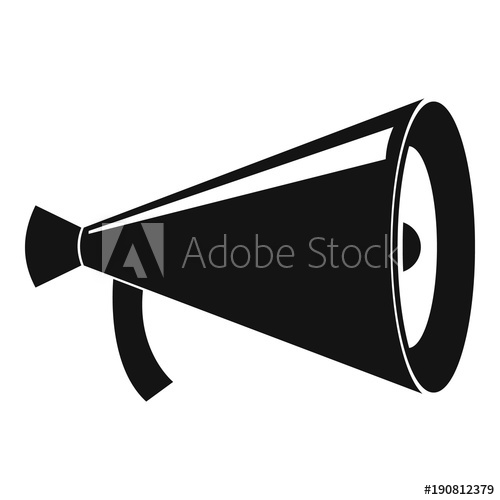 500x500 Megaphone With Handle Icon Simple Illustration Of Megaphone