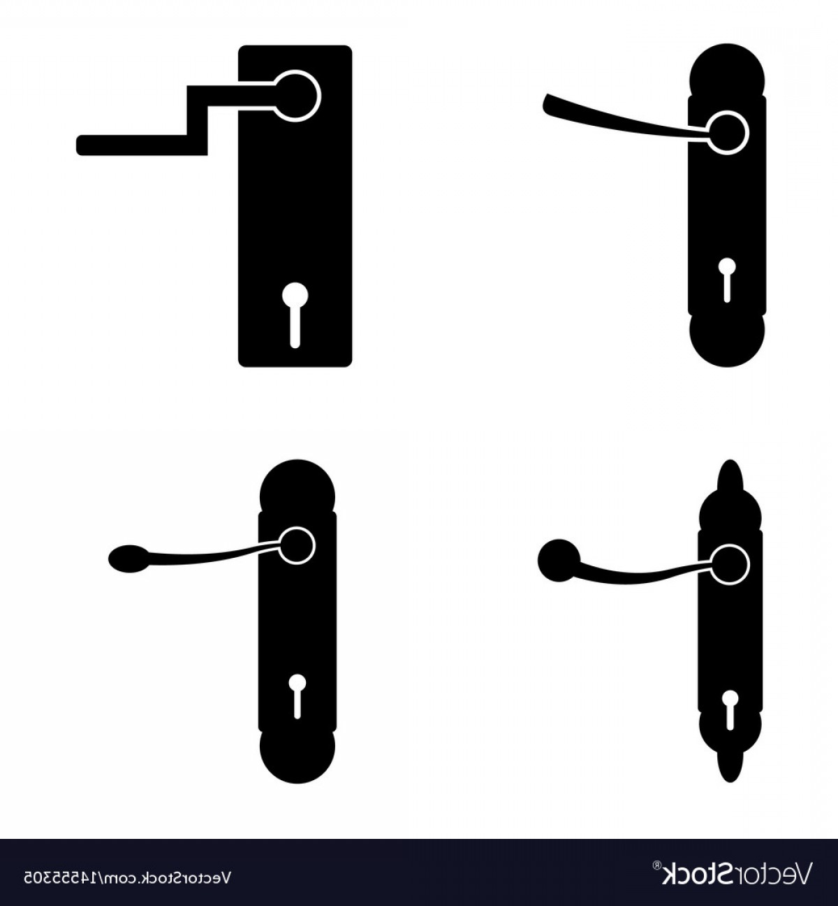 1200x1296 Door Handle Icon Set Vector Handandbeak