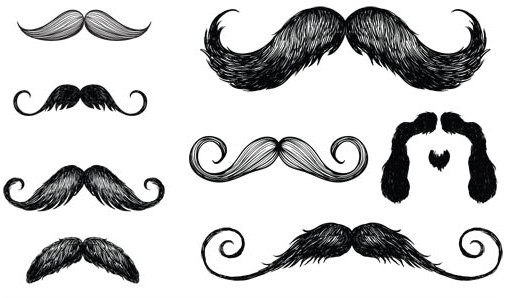 Vector Mustache Group With Items 505x298 Vector Mustache Group With Items