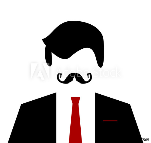 Man With Handlebar Mustache And Suit And Tie 500x476 Man With Handlebar Mustache And Suit And Tie