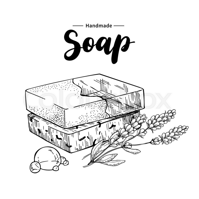 800x800 Handmade Natural Soap Vector Hand Stock Vector Colourbox
