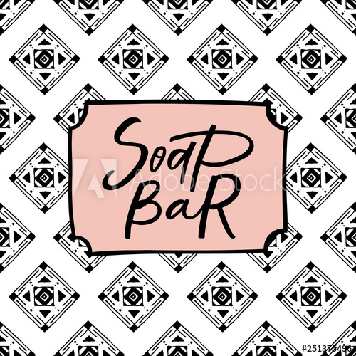 500x500 Handmade Soap Bar Label With Handdrawn Lettering