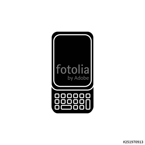500x500 Smartphone, Handphone And Mobile Monochrome Icon In Trendy