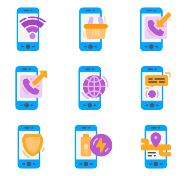 600x564 Handphone Icons