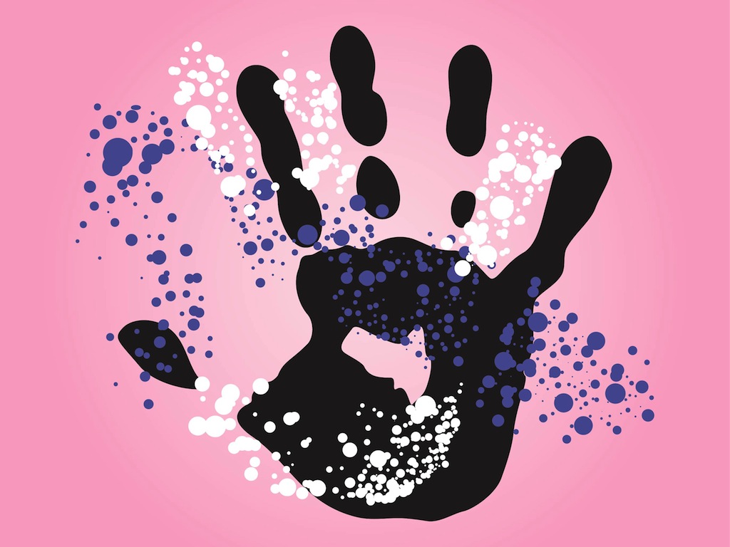 1024x768 Handprint Vector Vector Art Graphics