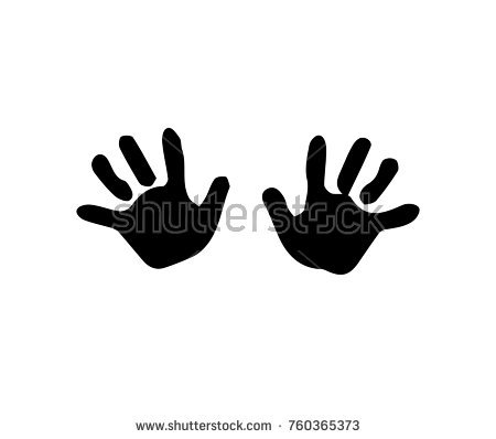 450x398 Baby Handprint Silhouette