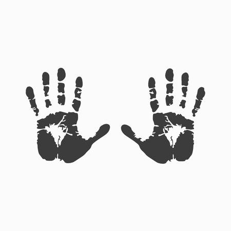 450x450 Human Handprint Vector Illustration Royalty Free Vector Graphics
